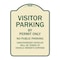 Signmission Designer Series-Visitor Parking By Permit Only No Public Parking Sign, 24" x 18", TG-1824-9871 A-DES-TG-1824-9871 - alternate 1